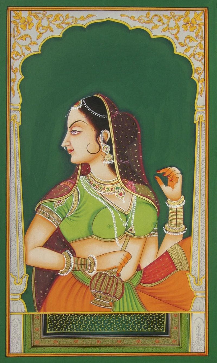 Mughal Women Traditional Art by E Craft | ArtZolo.com