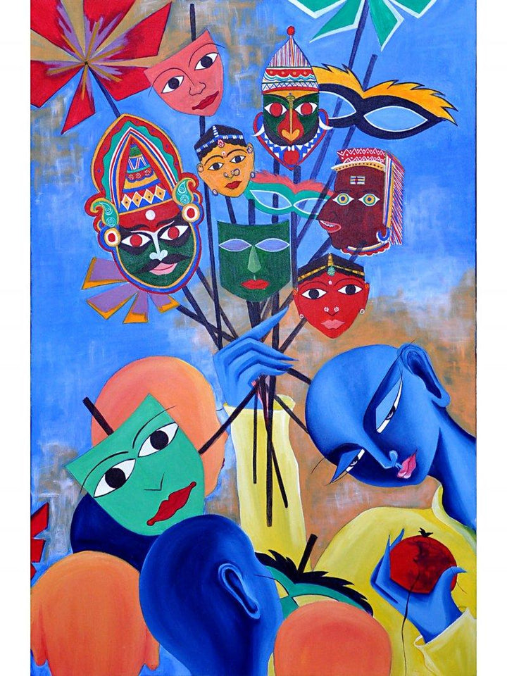 Mukhote Painting by Deepali Mundra | ArtZolo.com