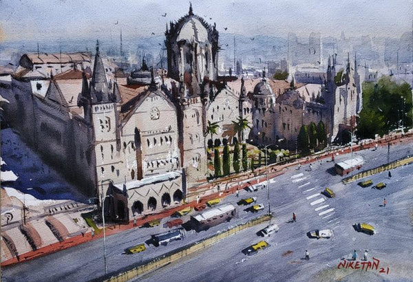 Mumbai Csmt Series Painting by Niketan Bhalerao | ArtZolo.com