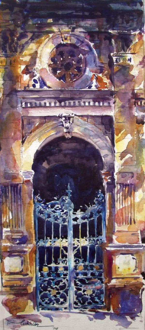 Mumbai Gate Painting by Mukhtar Kazi | ArtZolo.com
