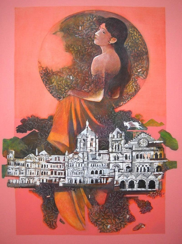 Mumbai Girls 1 Painting by Satish Patil | ArtZolo.com