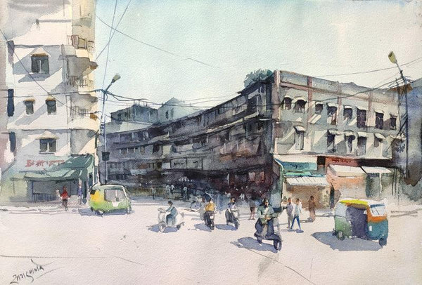 Mumbai Lane Painting by Sagar Palwe | ArtZolo.com
