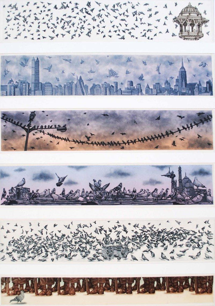 Mumbai Pigeon Drawing by Sandeep Suneriya | ArtZolo.com