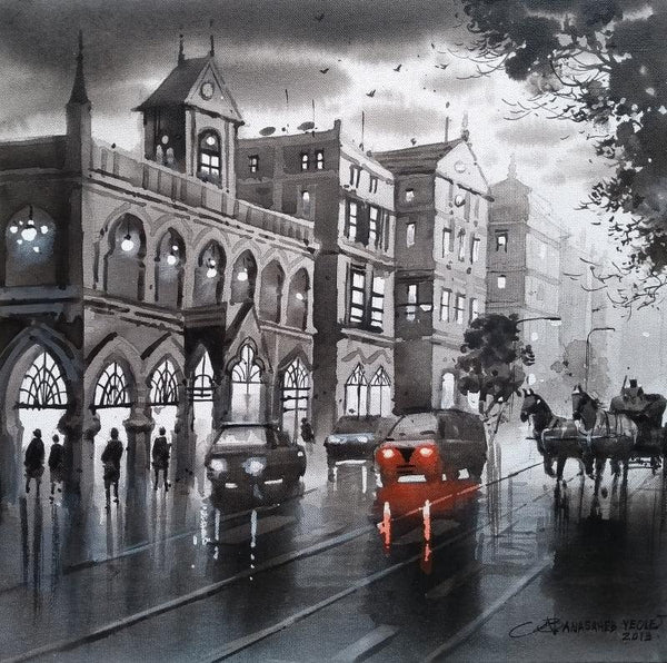 Mumbai Series 1 Painting by Nanasaheb Yeole | ArtZolo.com