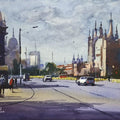 Cityscape watercolor painting titled 'Mumbai Series 3', 12x8 inches, by artist Niketan Bhalerao on Paper