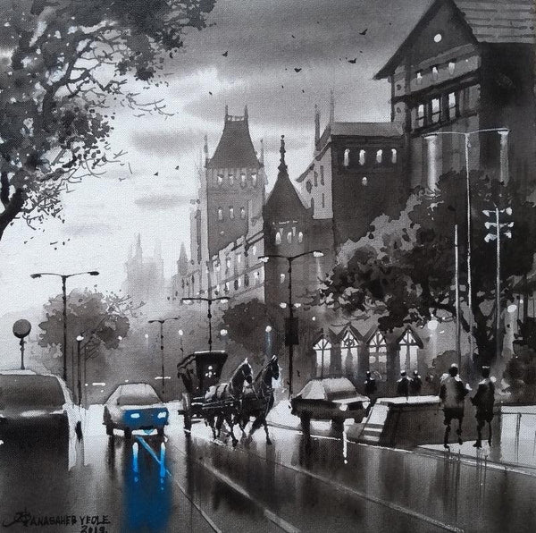 Mumbai Series 3 Painting by Nanasaheb Yeole | ArtZolo.com