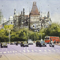 Cityscape watercolor painting titled 'Mumbai Series 4', 12x8 inches, by artist Niketan Bhalerao on Paper