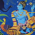 Religious acrylic painting titled 'Muralidhar', 30x36 inches, by artist Bhaskar Lahiri on Canvas