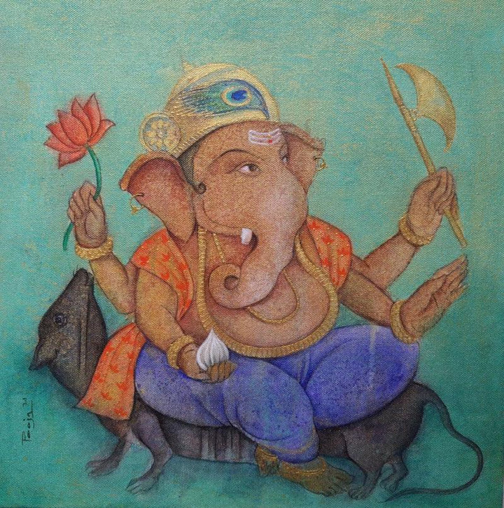 Mushakraj Painting by Pooja Shelke | ArtZolo.com
