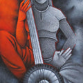 Figurative acrylic painting titled 'Music I', 30x48 inches, by artist Satyajeet Shinde on Canvas