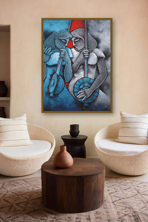 Music Ii (Melodic Intertwining) by artist Satyajeet Shinde displayed in a Contemporary Exhibition gallery