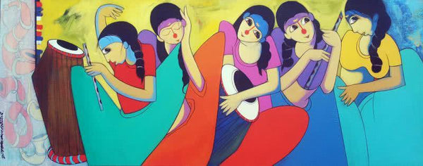 Music Lovers Painting by Dnyaneshwar Bembade | ArtZolo.com