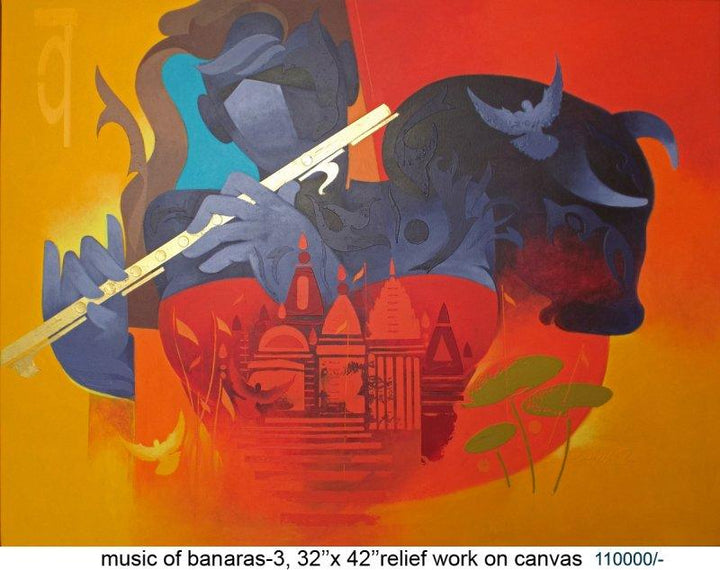 Music Of Banaras 3 Painting by Ranjit Singh | ArtZolo.com