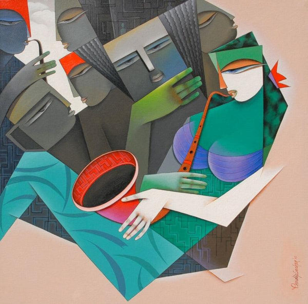 Music Of Love Painting by Pradip Sarkar | ArtZolo.com