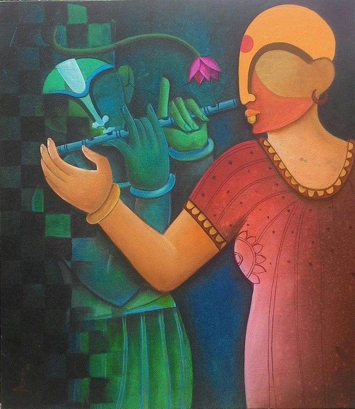 Music To My Sorrow1 Painting by Anupam Pal | ArtZolo.com