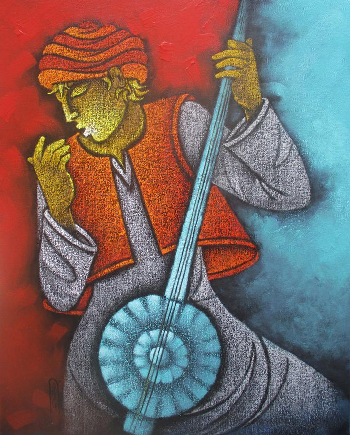 Music V Painting by Satyajeet Shinde | ArtZolo.com
