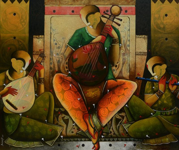 Musical Band 12 Painting by Anupam Pal | ArtZolo.com