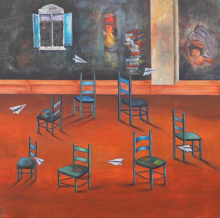Musical Chair Painting by Isha Bawiskar | ArtZolo.com
