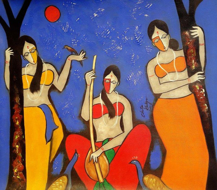 Musical Night Painting by Chetan Katigar | ArtZolo.com