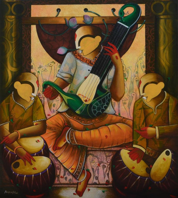 Musical Memoir Painting by Anupam Pal | ArtZolo.com
