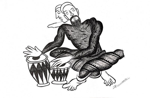 Musician Series 17 Drawing by Rashid Ahamad | ArtZolo.com