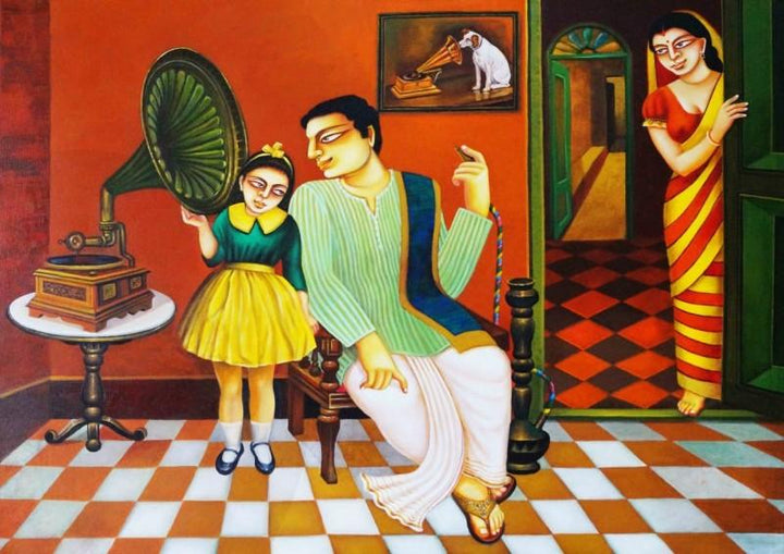 My Family 2 Painting by Gautam Mukherjee | ArtZolo.com