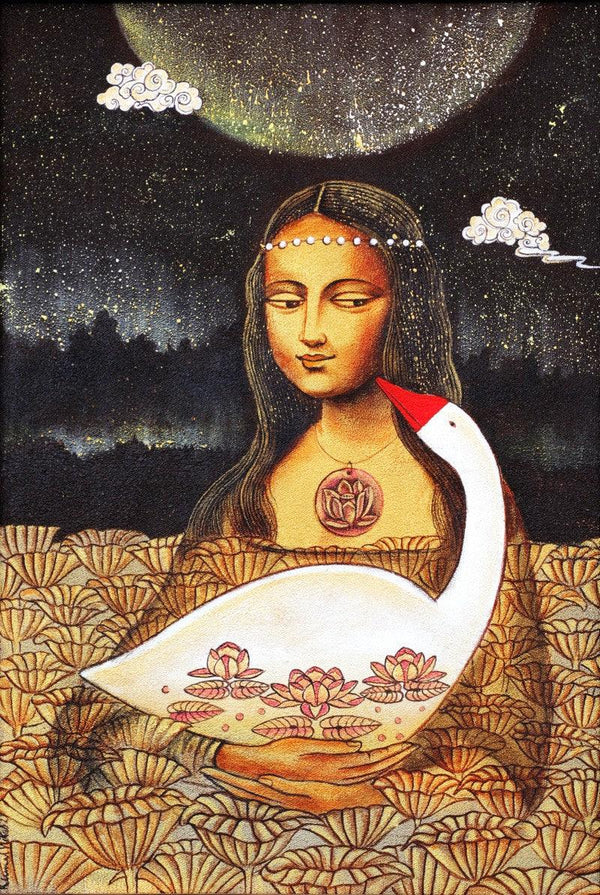 My Monalisa Painting by Kumar Vikas Saxena | ArtZolo.com