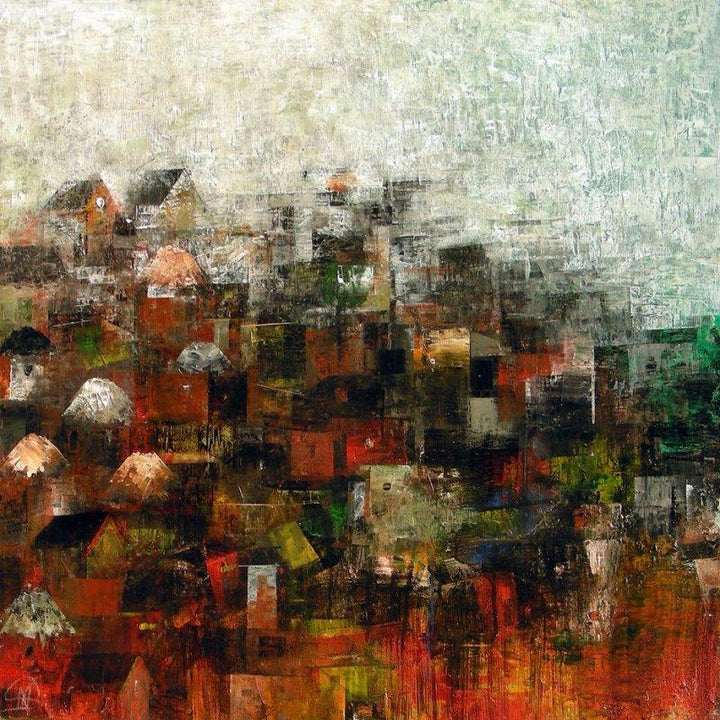 My Village Painting by M Singh | ArtZolo.com