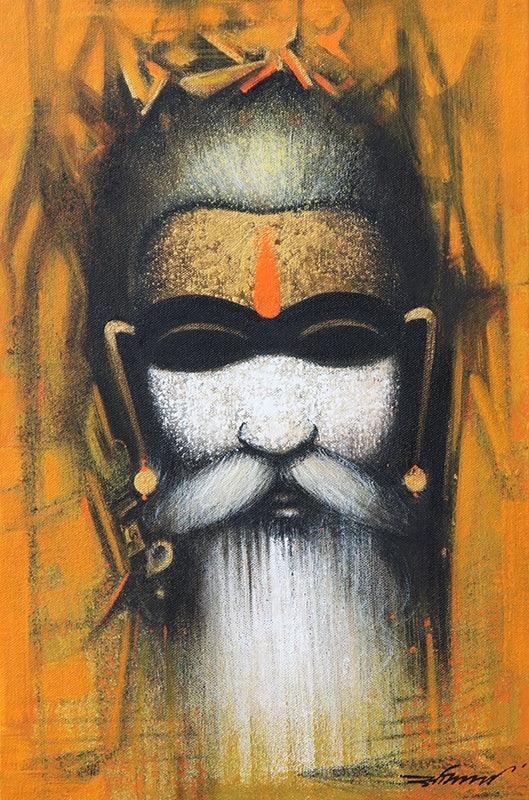 Mystic Sadhu 2 Painting by Somnath Bothe | ArtZolo.com