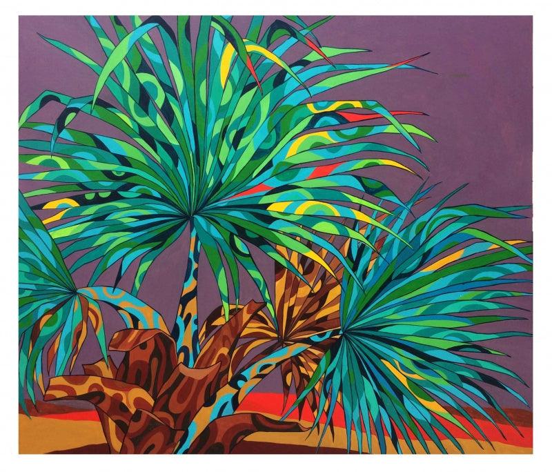 contemporary acrylic painting titled 'NATURE 1', 42x48 inches, by artist Manish Dey on canvas