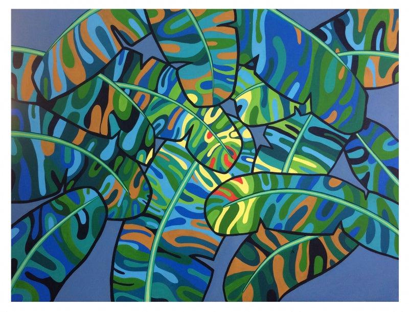 contemporary acrylic painting titled 'NATURE 4', 36x48 inches, by artist Manish Dey on Canvas