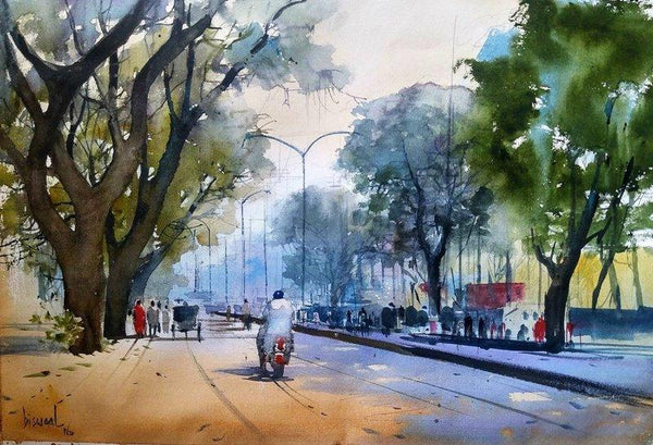 Nagpur Road Painting by Bijay Biswaal | ArtZolo.com