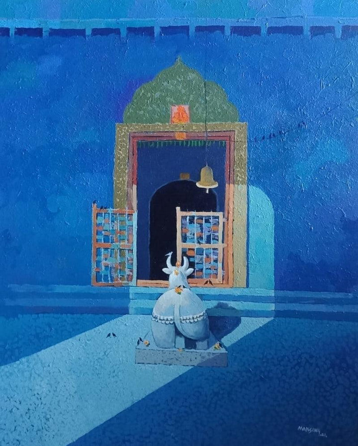 Nandi Painting by Mansing Jadhav | ArtZolo.com
