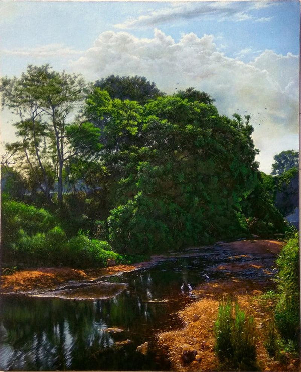 National Park River Painting by Sanjay Sarfare | ArtZolo.com
