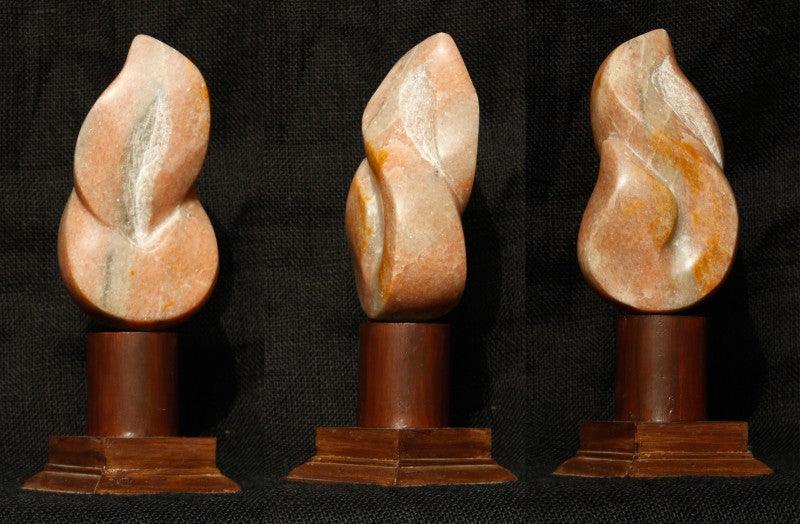 Nature sculpture titled 'Nature 2', 10x10x10 inches, by artist Rajeev Ranjan on Pink Marble