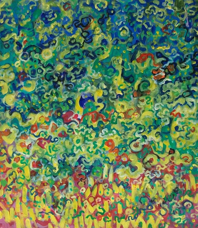 Nature acrylic painting titled 'Nature 3', 25x23 inches, by artist Prasanta Acharjee on Canvas