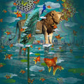 Animals Digital Painting digital art titled 'Nature 3', 15x11 inches, by artist Sanjay Kumar on canvas