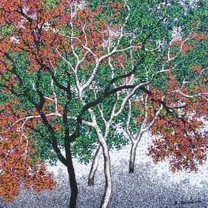Nature acrylic painting titled 'Nature 4', 18x18 inches, by artist Sanjay Devsale on Canvas