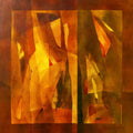 Abstract mixed media painting titled 'Nature 5', 30x30 inches, by artist Ramesh Kher on Canvas