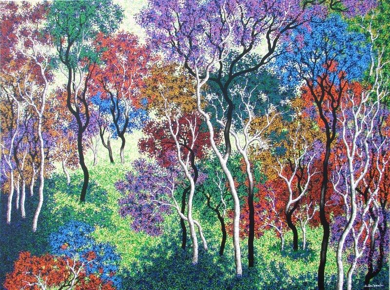 Nature acrylic painting titled 'Nature 7', 36x48 inches, by artist Sanjay Devsale on Canvas