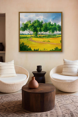 Nature (Sylvan Symphony) by artist Rahul Salve displayed in a Modern gallery