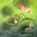 Figurative watercolor painting titled 'Nature', 23x14 inches, by artist Rina Roy on Paper