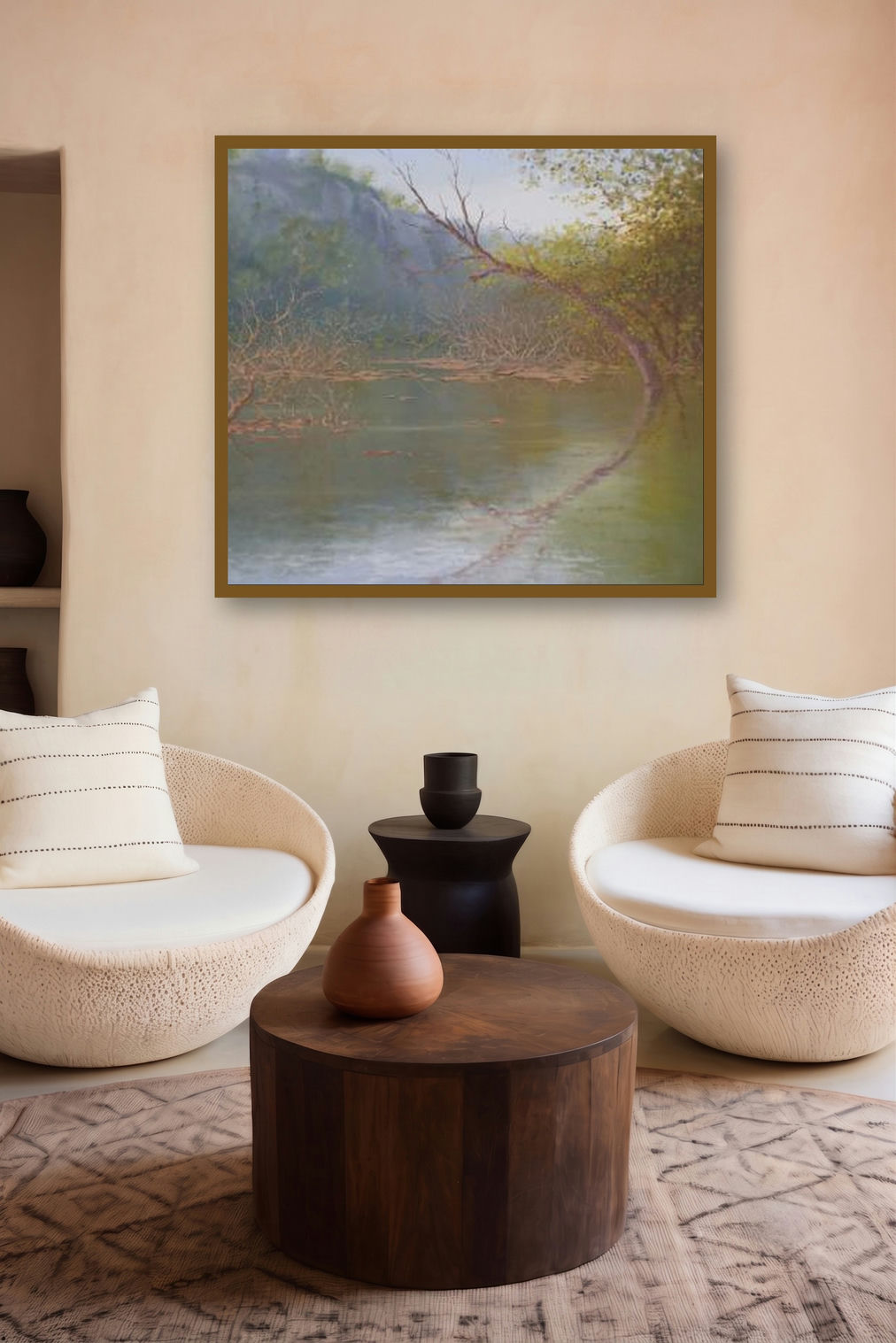 Nature Reflection I by artist Fareed Ahmed displayed in a Modern gallery