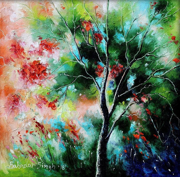Nature Small Painting by Bahadur Singh | ArtZolo.com