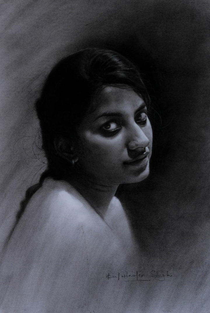 Neha Drawing by Kulwinder Singh | ArtZolo.com