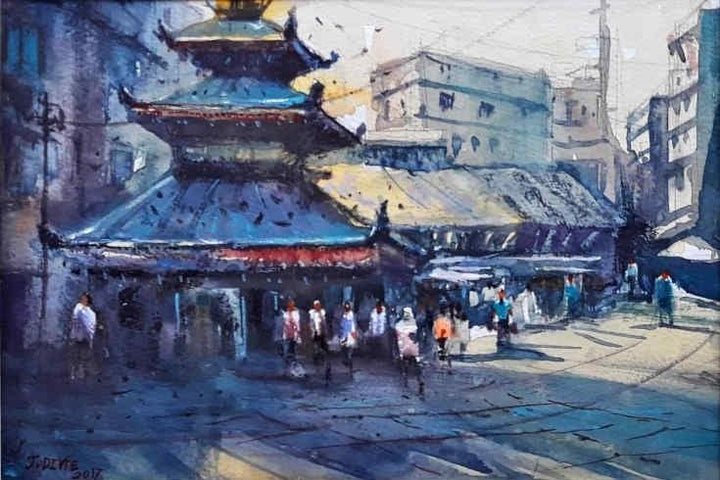 Nepal Painting by Jitendra Divte | ArtZolo.com