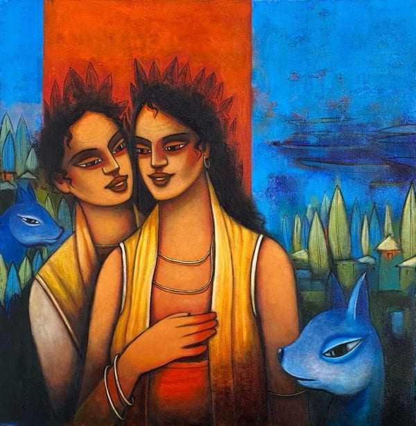 New Couple 2 Painting by Aniruddha Sarker | ArtZolo.com