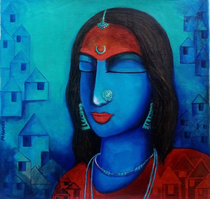Nilakshi Painting by Paramita Chowdhury | ArtZolo.com