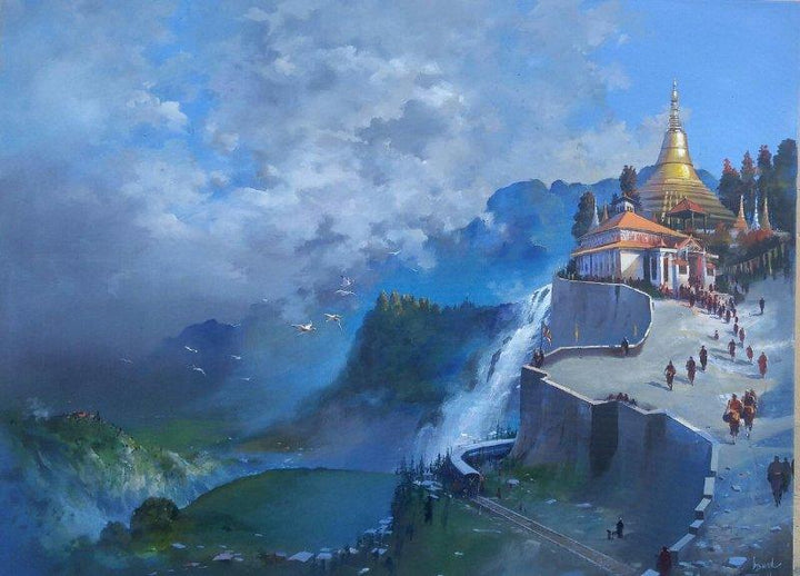North East Wet Platform Painting by Bijay Biswaal | ArtZolo.com