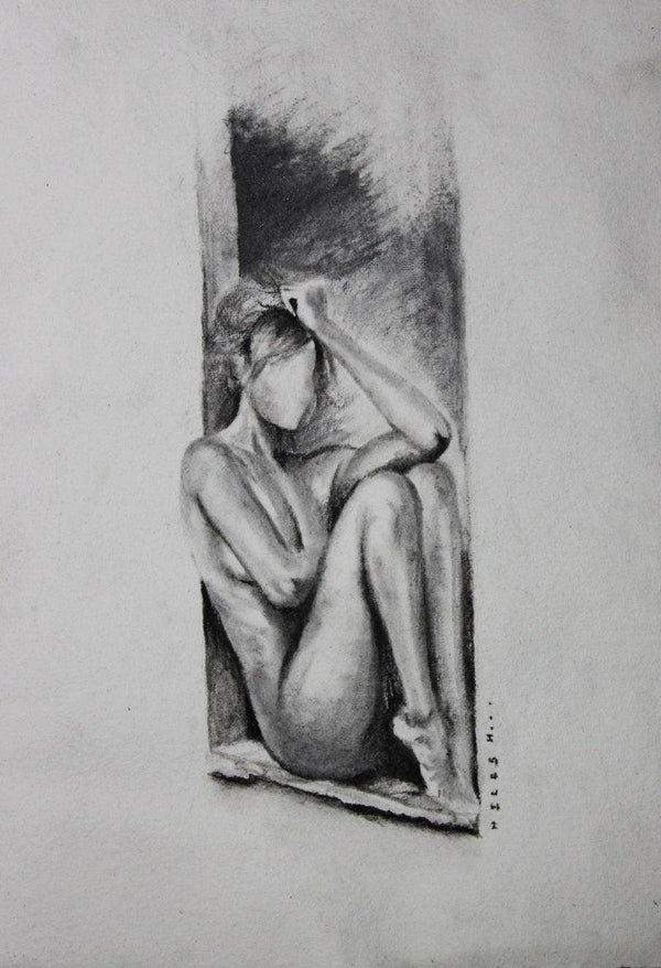 Nude Women In Deep Thoughts Drawing by Nilesh Gavale | ArtZolo.com
